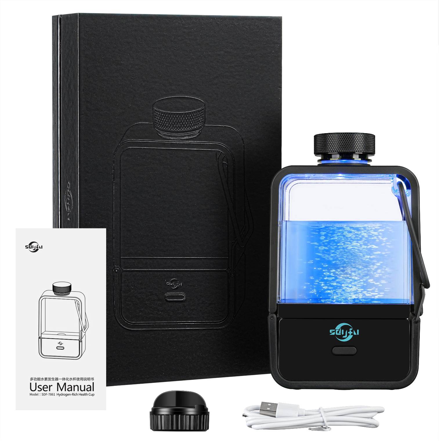 New Idea Portable 350ml Hydrogen Rich Water Cup Best Alkaline Hydrogen Water Cup