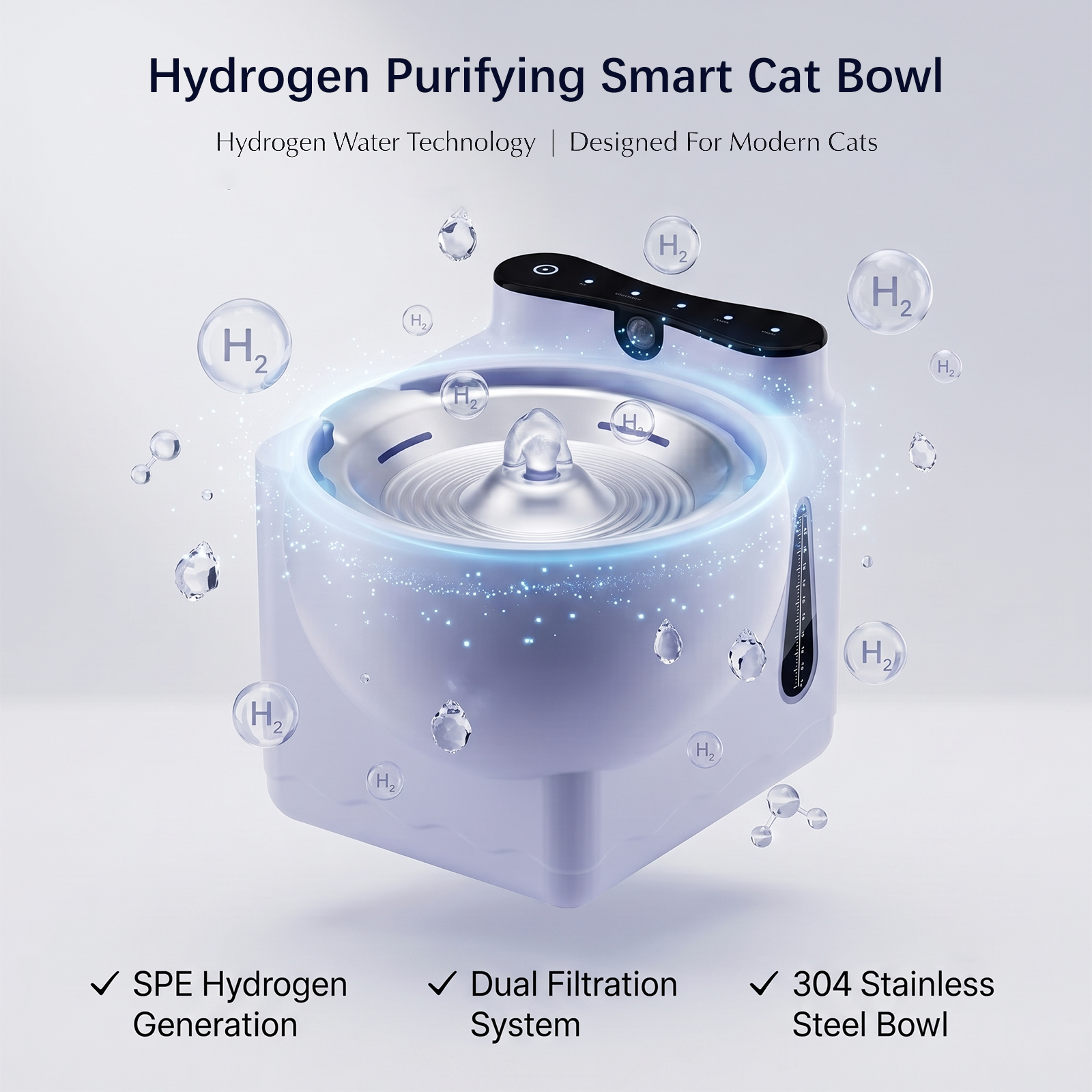 Hydrogen-Rich Cat Water Dispenser