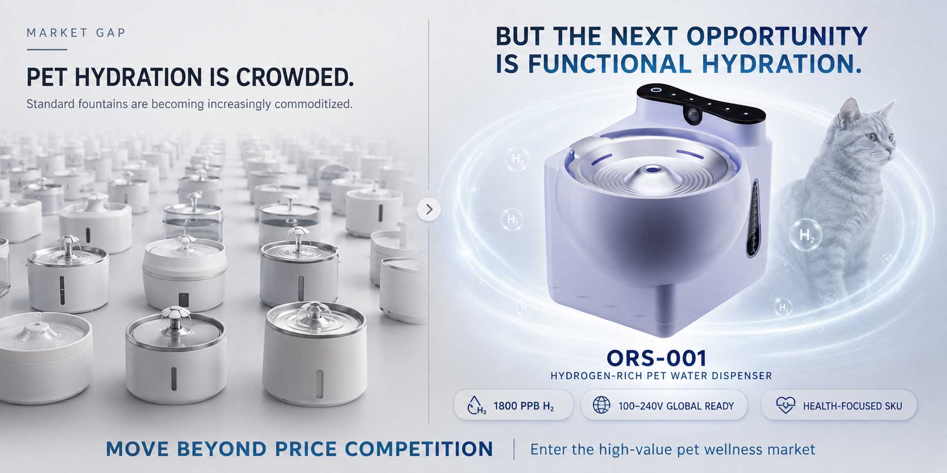 Breaking Free from Homogenized Competition: ORS‑001 Hydrogen‑Rich Pet Water Dispenser Unlocks New Opportunities in Global Pet Wellness Market