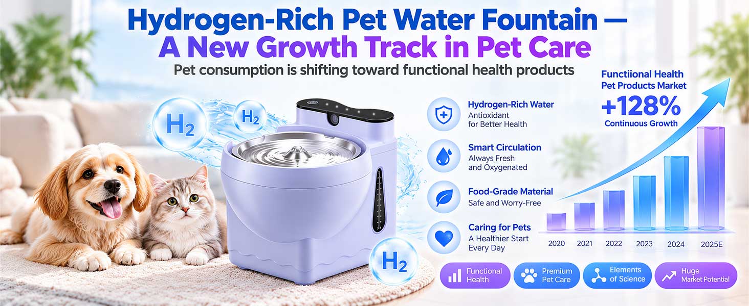 Hydrogen‑Rich Pet Water Dispenser: Blue‑Ocean New Opportunity for Pet Distributors