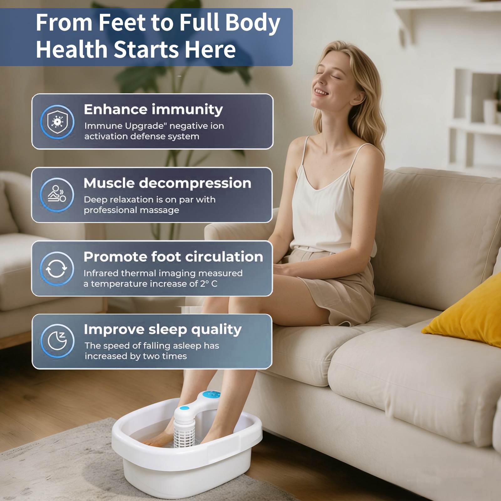 The E817Y Ionic Foot Spa：Where Your Whole-Body Wellness Begins